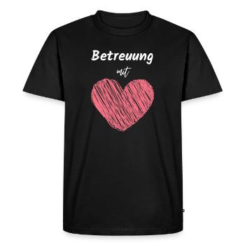 Soins avec cœur Aidant, Dire Aide à l’emploi - T-shirt Premium bio Homme - noir - Devant - Nico (187cm)