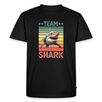 Requin Requin - T-shirt Premium bio Homme - noir - Devant - Nico (187cm)