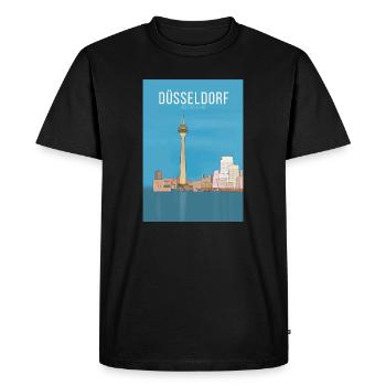Düsseldorf - T-shirt Premium bio Homme - noir - Devant - Nico (187cm)