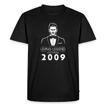 16e anniversaire Living Legend (GENT) depuis 09/2009 - T-shirt Premium bio Homme - noir - Devant - Nico (187cm)