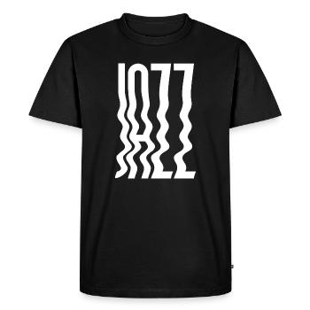 Logo abstrait Wavy Jazz - T-shirt Premium bio Homme - noir - Devant - Nico (187cm)