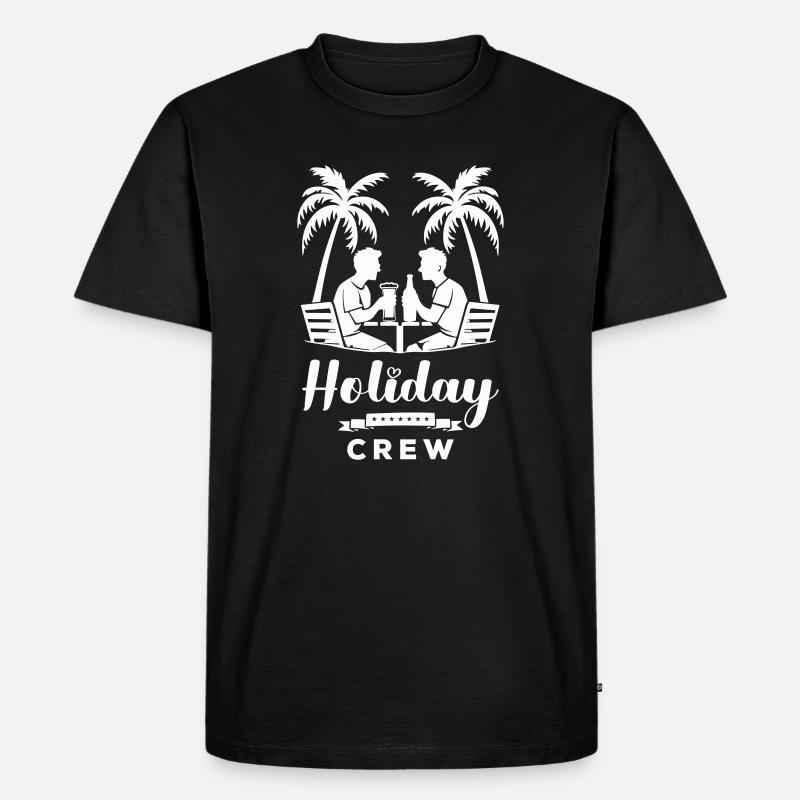 Zwei Freunde machen Party - Männer Premium Bio T-Shirt - Schwarz