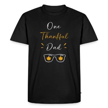 Papy Grand-père Thanksgiving Papa Père - T-shirt Premium bio Homme - noir - Devant - Nico (187cm)