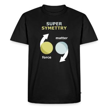 Théorie de la super symétrie - T-shirt Premium bio Homme - noir - Devant - Nico (187cm)