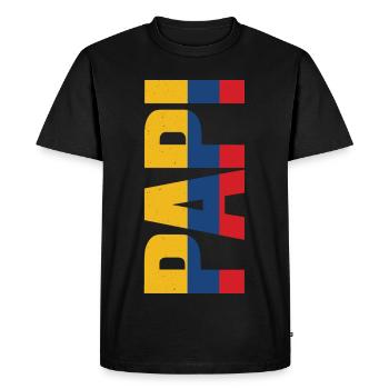PAPI Colombie – Le style papa latin dans un look rétro - T-shirt Premium bio Homme - noir - Devant - Nico (187cm)