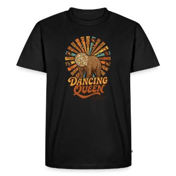 Reine dansante Disco Bear - T-shirt Premium bio Homme - noir - Devant - Nico (187cm)