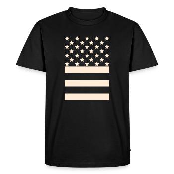 Black Flag – Stars & Stripes Design - T-shirt Premium bio Homme - noir - Devant - Nico (187cm)