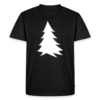 Sapin Blanc Minimaliste Silhouette - T-shirt Premium bio Homme - noir - Devant - Nico (187cm)