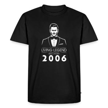 20th Anniversary Living Legend (GENT) since 01/2006 - Men's Premium Organic T-Shirt - black - Front - Nico (187cm)