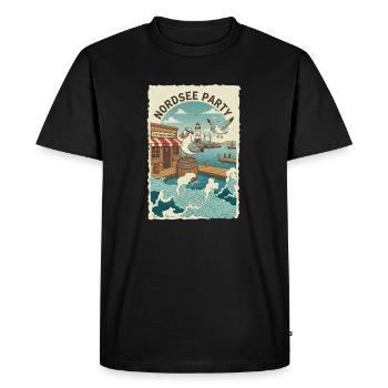 Groupe de la mer du Nord - T-shirt Premium bio Homme - noir - Devant - Nico (187cm)