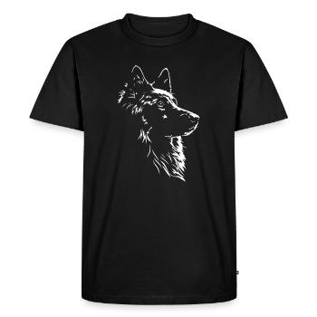 Belgian Groenendael Silhouette Dog Dog Wilsigns - Men's Premium Organic T-Shirt - black - Front - Nico (187cm)