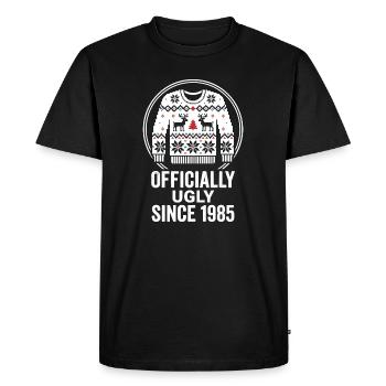 Official Ugly 1985 Christmas Sweater - Men's Premium Organic T-Shirt - black - Front - Nico (187cm)