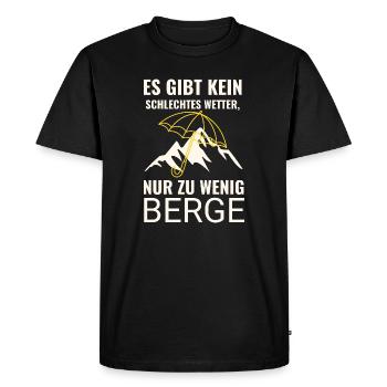 Pas de mauvais temps, juste trop peu de montagnes - T-shirt Premium bio Homme - noir - Devant - Nico (187cm)