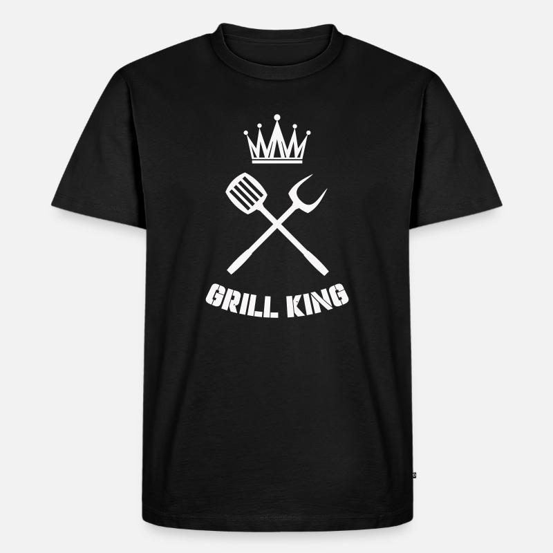 grill_king- - Männer Premium Bio T-Shirt - Schwarz