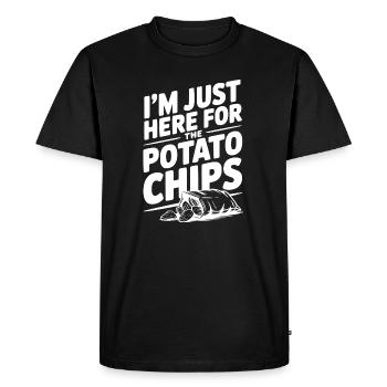I'm Just Here For The Potato Chips - Men's Premium Organic T-Shirt - black - Front - Nico (187cm)