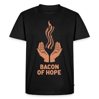 Café brunch drôle de Bacon Breakfast Of Hope - T-shirt Premium bio Homme - noir - Devant - Nico (187cm)