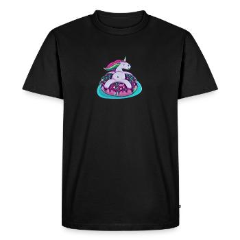Licorne drôle - T-shirt Premium bio Homme - noir - Devant - Nico (187cm)