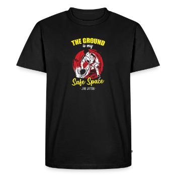 Arts martiaux Jiu Jitsu Vêtements Le sol est mon - T-shirt Premium bio Homme - noir - Devant - Nico (187cm)