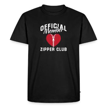 Membre officiel Zipper Club Cardio cardiologue - T-shirt Premium bio Homme - noir - Devant - Nico (187cm)