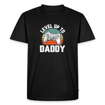 Leveled Up To Daddy Motiv pour un - T-shirt Premium bio Homme - noir - Devant - Nico (187cm)
