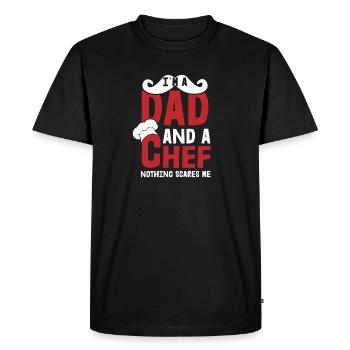 Je suis papa et cuisinier motif pour un cuisinier - T-shirt Premium bio Homme - noir - Devant - Nico (187cm)