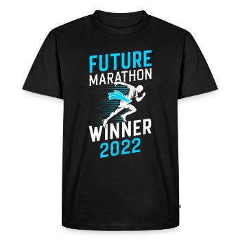 Jogging Dicton pour courir - Runners - T-shirt Premium bio Homme - noir - Devant - Nico (187cm)