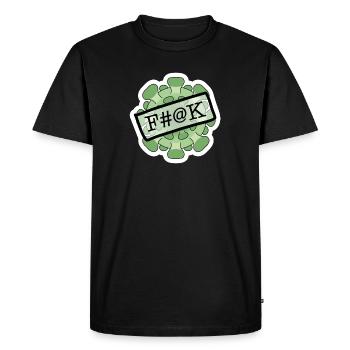 Fuck Corona - FCK Coronavirus - T-shirt Premium bio Homme - noir - Devant - Nico (187cm)