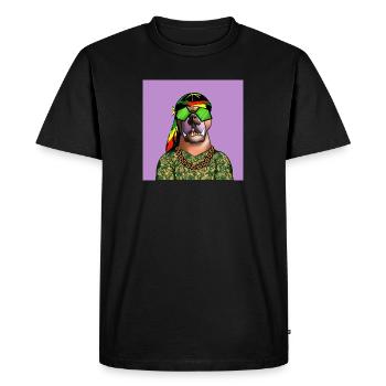 CRYPTO CLUB - Men's Premium Organic T-Shirt - black - Front - Nico (187cm)