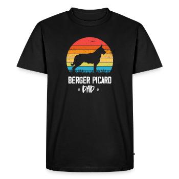 Berger de Picardie - Berger Picard - T-shirt Premium bio Homme - noir - Devant - Nico (187cm)