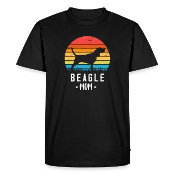 Beagle - Dog Gift - Men's Premium Organic T-Shirt - black - Front - Nico (187cm)
