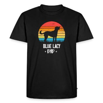 Blue Lacy - Men's Premium Organic T-Shirt - black - Front - Nico (187cm)