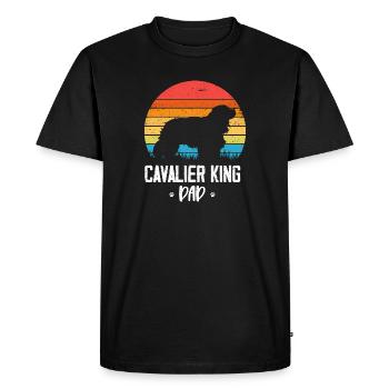 Cavalier King Charles Spaniel Gift - Men's Premium Organic T-Shirt - black - Front - Nico (187cm)
