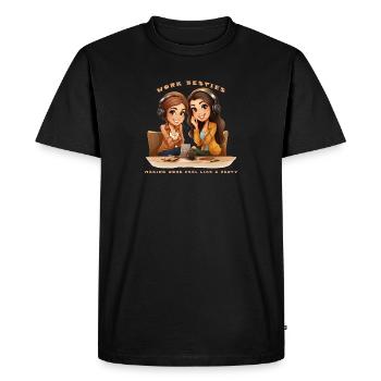 Besties de travail, bêtes, Faire en sorte que le travail se sente comme une partie intégrante - T-shirt Premium bio Homme - noir - Devant - Nico (187cm)
