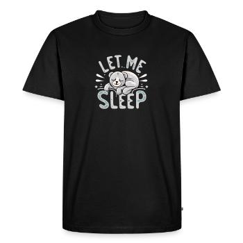 Laisse-moi dormir! - T-shirt Premium bio Homme - noir - Devant - Nico (187cm)