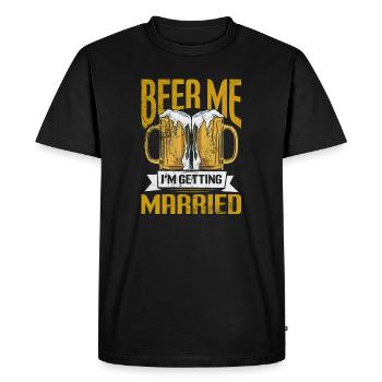bière moi Je me marie Design - T-shirt Premium bio Homme - noir - Devant - Nico (187cm)