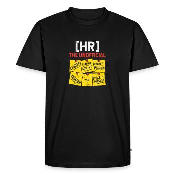 HR The Unofficial Lawyer Psychologist EventPlanner - T-shirt Premium bio Homme - noir - Devant - Nico (187cm)