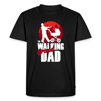 Grand-père qui marche - Grand-père Grand-père Zombie cadeau - T-shirt Premium bio Homme - noir - Devant - Nico (187cm)