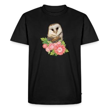 Chouette commune - T-shirt Premium bio Homme - noir - Devant - Nico (187cm)