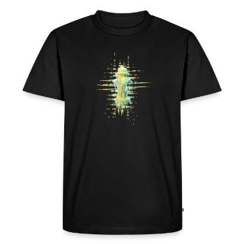 Borne d’incendie jaune - T-shirt Premium bio Homme - noir - Devant - Nico (187cm)