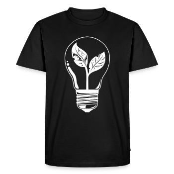 Ampoule Énergie Protection du climat - T-shirt Premium bio Homme - noir - Devant - Nico (187cm)