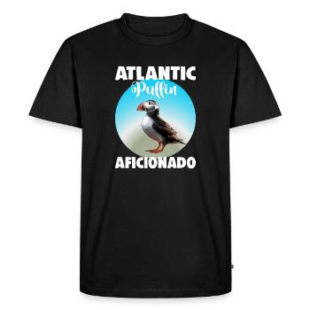 Macareux moine aficionado - T-shirt Premium bio Homme - noir - Devant - Nico (187cm)