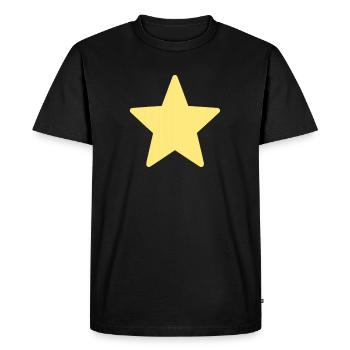 Yellow star to design - Men's Premium Organic T-Shirt - black - Front - Nico (187cm)