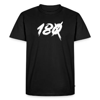 Fléchettes 180 points - T-shirt Premium bio Homme - noir - Devant - Nico (187cm)