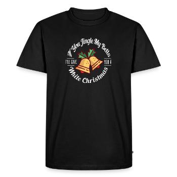 Humour de Noël Hommes Si vous sonnez mes cloches - T-shirt Premium bio Homme - noir - Devant - Nico (187cm)