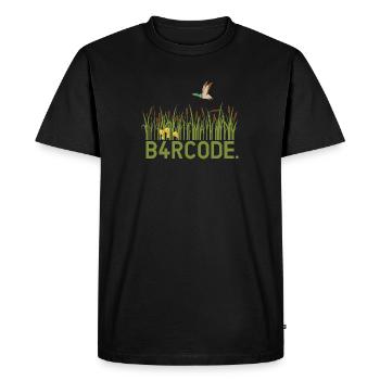 B4RCODE. Duck - Men's Premium Organic T-Shirt - black - Front - Nico (187cm)