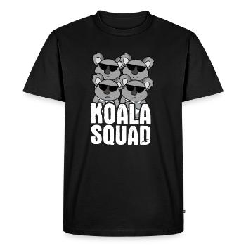 Koala Squad Spell - Men's Premium Organic T-Shirt - black - Front - Nico (187cm)