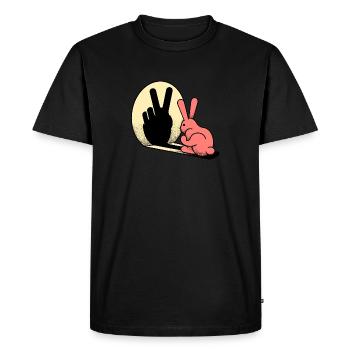 LAPIN PAISIBLE - T-shirt Premium bio Homme - noir - Devant - Nico (187cm)