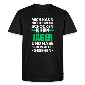 Chasseur inébranlable - T-shirt Premium bio Homme - noir - Devant - Nico (187cm)