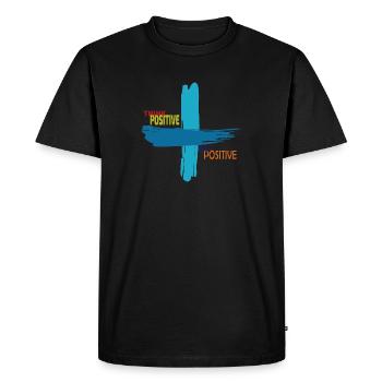 optimisme - T-shirt Premium bio Homme - noir - Devant - Nico (187cm)
