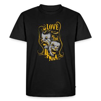 Nous aimons le théâtre - théâtre - T-shirt Premium bio Homme - noir - Devant - Nico (187cm)